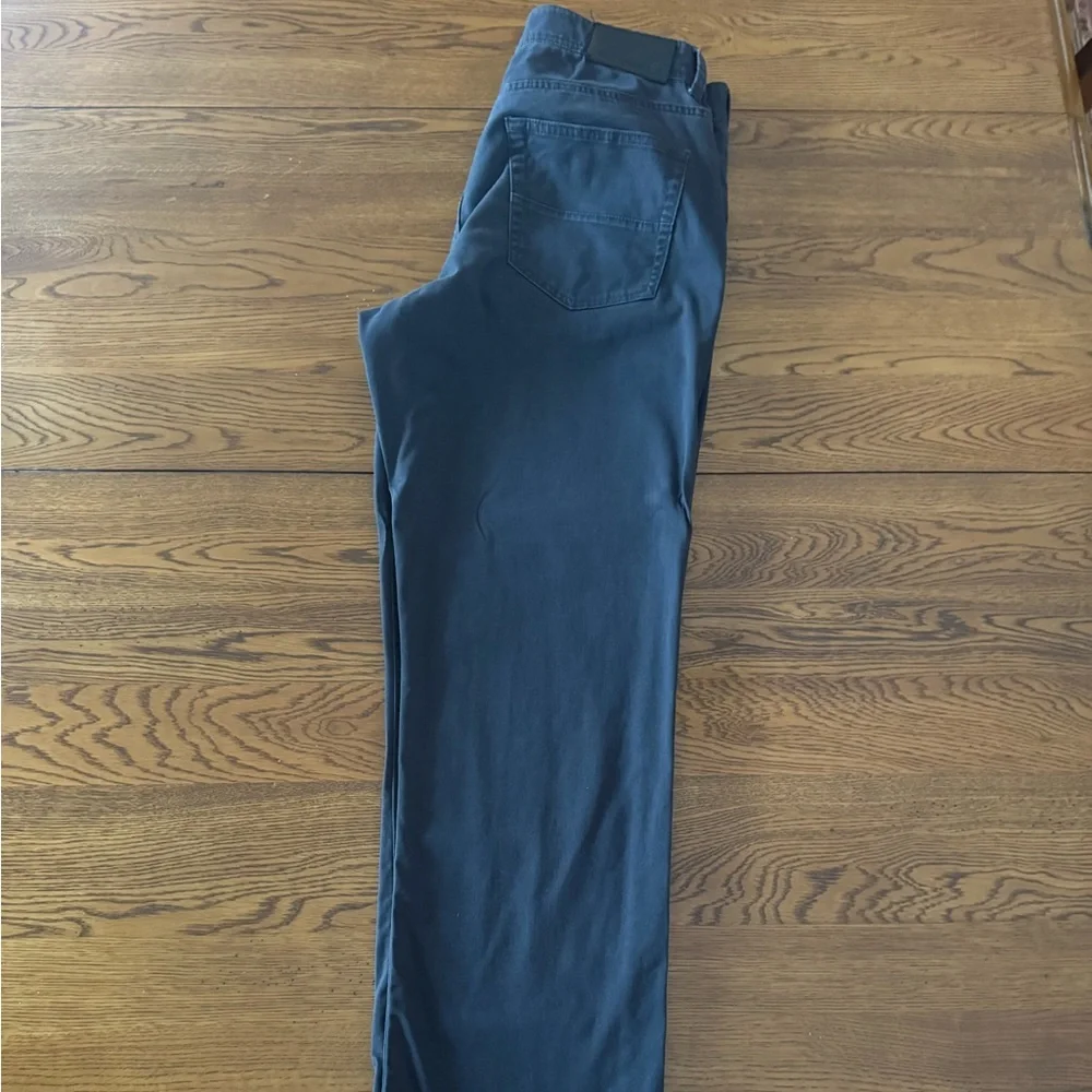 English Laundry Men's Slim Fit 5-Pocket Chino Pants 34x32 Charcoal Gray Stretch